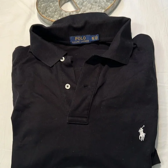 POLO Ralph Lauren Short Sleeve Navy Blue Shirt - Picture 1 of 4